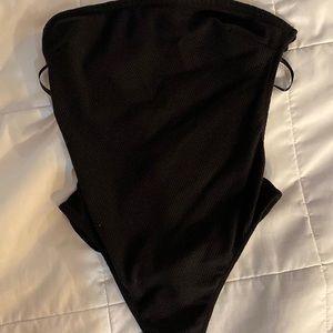 black backless bodysuit